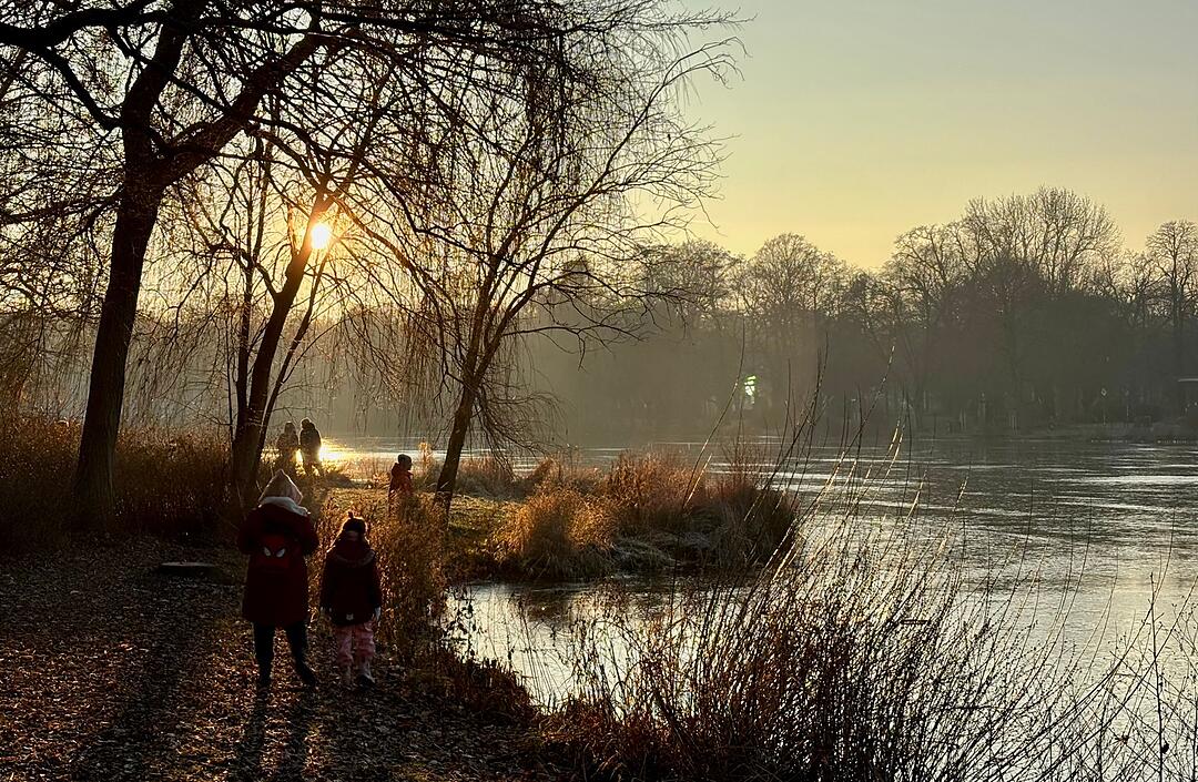 Frost und Sonne in Sachsen