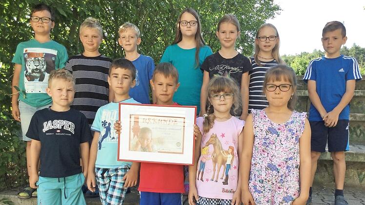 Die Schüler übergaben eine Spende von 1750 Euro an den Verein Ein-Dollar-Brille. Foto: Christina Eckert