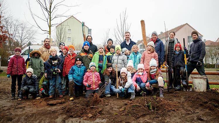 Bamberg: Schulklassen pflanzen Wildgeh&ouml;lze im Heidelsteig-Park
