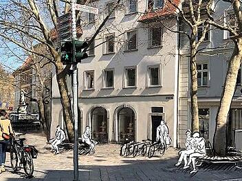 Schon der Entwurf zeigt, wie ein angenehmer Ort zum Verweilen entstehen wird.