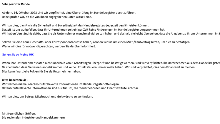 Oberfranken: "Weitere, ausgefeilte Betrugsmasche" - IHK warnt Unternehmen vor Phishing-Mails