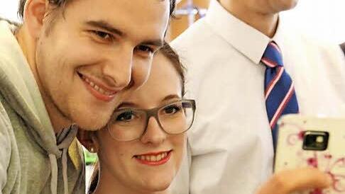 Ein Erinnerungsfoto mit Michael Lane. Aber gerne! Foto: Josef Hofbauer