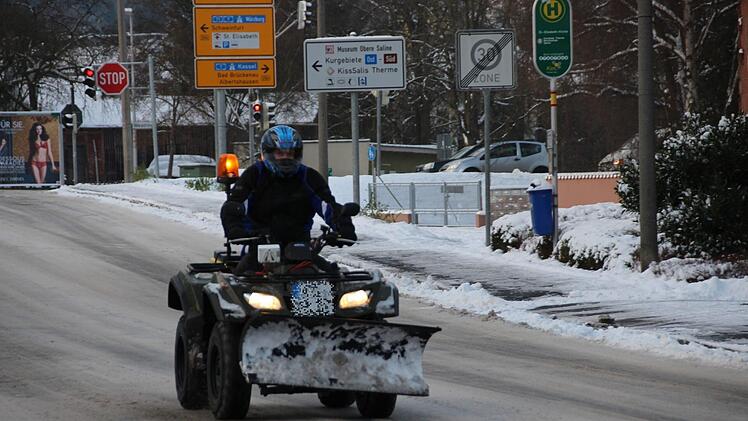 Für die Nacht zum Dienstag hat der Deutsche Wetterdienst für Bad Kissingen bis zu zehn Zentimeter Neuschnee gemeldet. Foto: Archiv Benedikt Borst