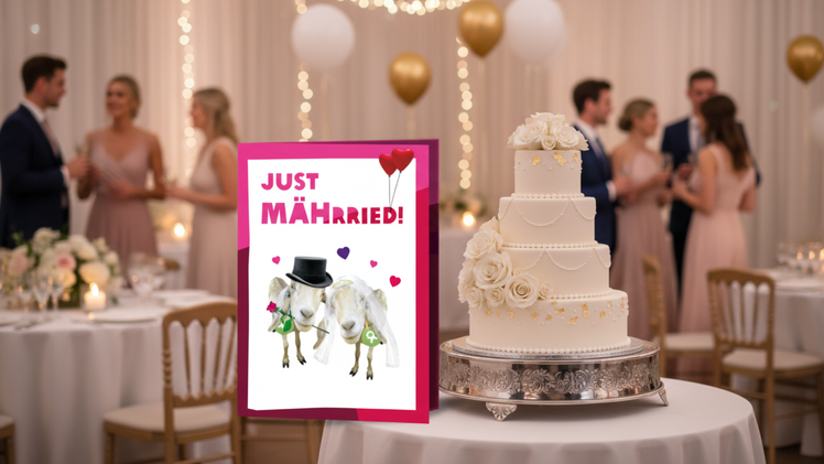 Mit dieser Hochzeitskarte zeigst du Herzlichkeit und unterst&uuml;tzt neben dem Brautpaar auch Menschen in schwierigen Lebenslagen. OxfamUnverpackt macht aus Gl&uuml;ckw&uuml;nschen eine echte Hilfe f&uuml;r Familien weltweit.