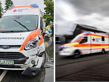 Erlangen: Krankenwagen von Lkw erfasst - Rettungskräfte nach Unfall "völlig aufgelöst"