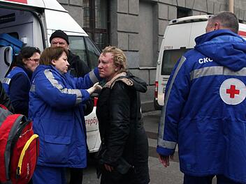 In St. Petersburg kam es am Montag zu einer Explosion in einer U-Bahn-Station. Foto: Alexander Tarasenkov/afp