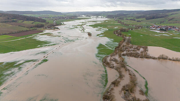 &Uuml;berschwemmungen nach Regen und Tauwetter: Weiter Hochwassergefahr in Franken