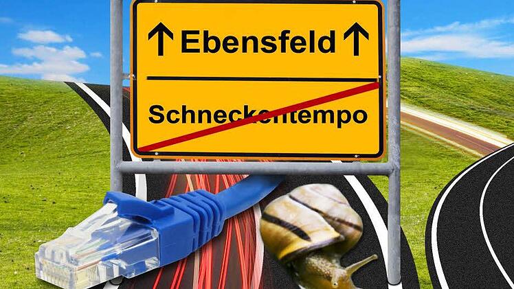 Wegweiser in die nahe Zukunft: Alle Ebensfelder Gemeindeteile bekommen schnelle Datenleitungen. Illustration: Michael Beetz (ft), Fotos: Archiv