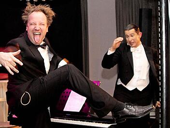 Der Klaviervirtuose" Alexander Köhler (links) und der Tenor Andre von Streckenbach. Foto: Günther Geiling