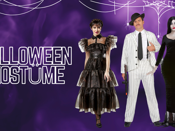 Halloween mit Addams Familie Kost&uuml;m