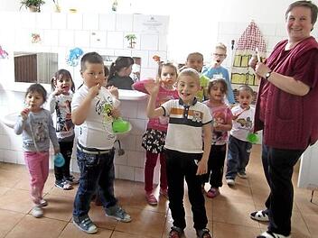 Auf zum Zähneputzen hieß es im Kindergarten. Foto: privat