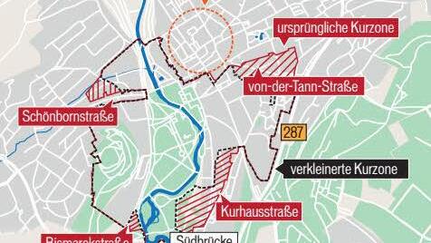 Das Kurgebiet in Bad Kissingen Grafik: Michael Beetz (Stand: Januar 2015)