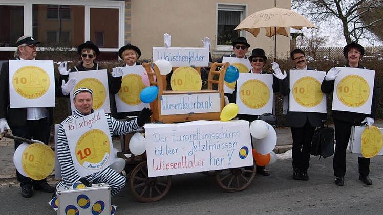 Diese Gruppe hatte schon ihr eigenes Geld dabei - den Wiesenttaler.