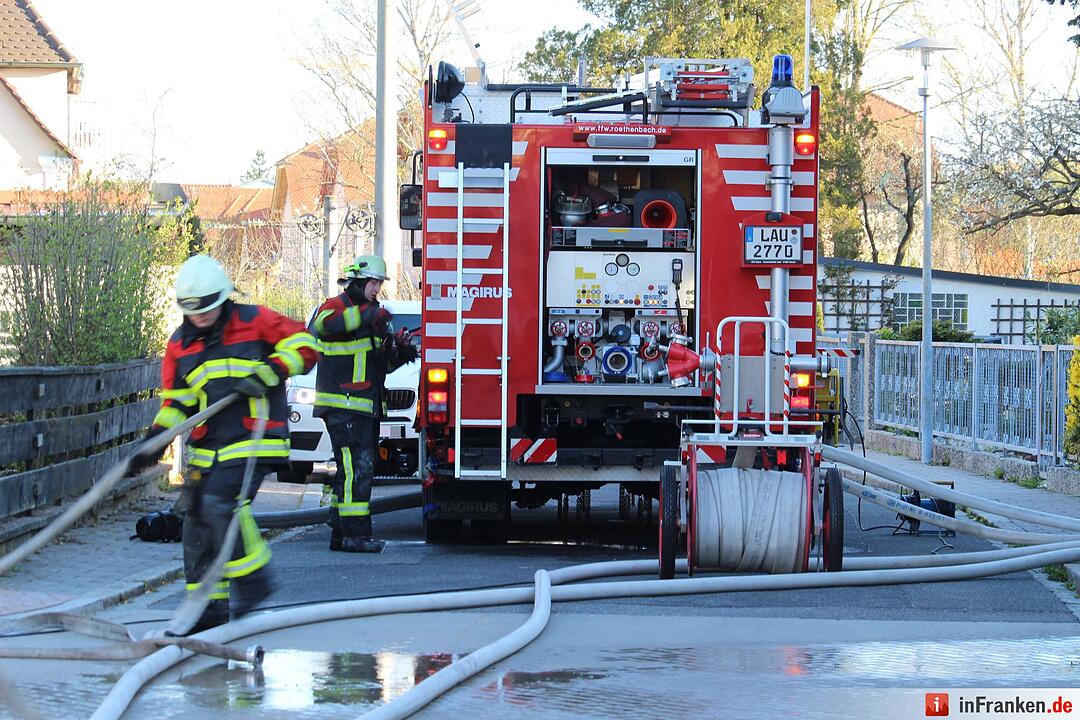 Dachstuhlbrand in Röthenbach an der Pegnitz
