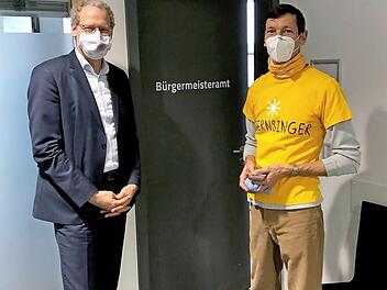 Bernhard Keller (r.) besuchte den Bürgermeister. Foto: privat