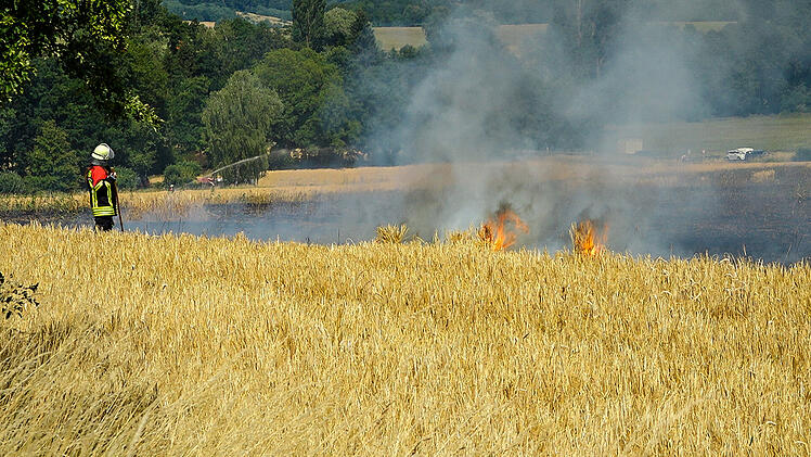 Fünfte Flächenbrand innerhalb weniger Tage: Sechs Hektar Getreidefeld niedergebrannt