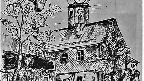 Ein unbekannter Zeichner hat mit spitzem Stift den Tanz auf dem Anger in der Nähe der Pfarrkirche Maria Magdalena markant festgehalten. Die Laterne von1885 (links, oben im Bild) wurde 2003 durch eine Kopie ersetzt. Repro:Gerd Fleischmann