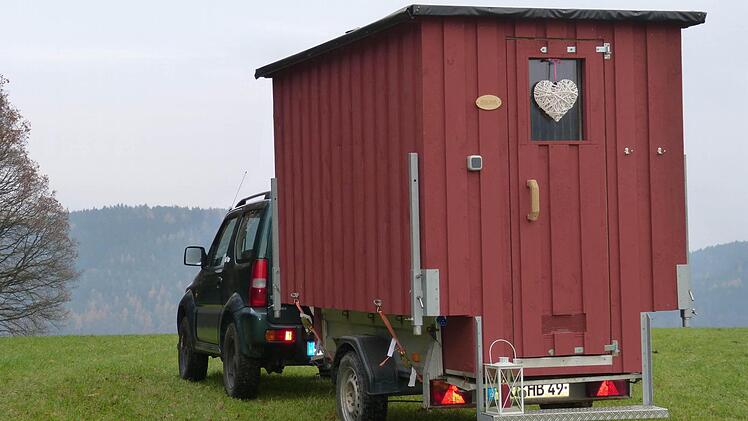Sauna to go - abfahrbereit. Foto: Stephan Tiroch