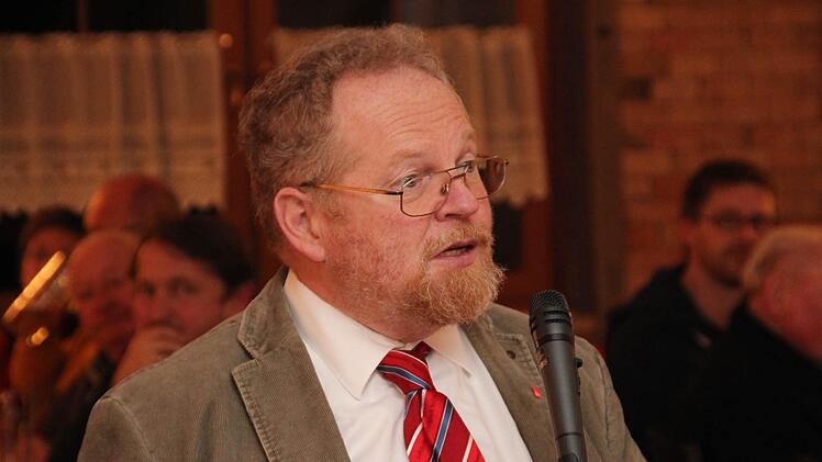 MdL Klaus Adelt beim Politischen Aschermittwoch der Kulmbacher SPD im "Gründla". Foto: Matthias Beetz