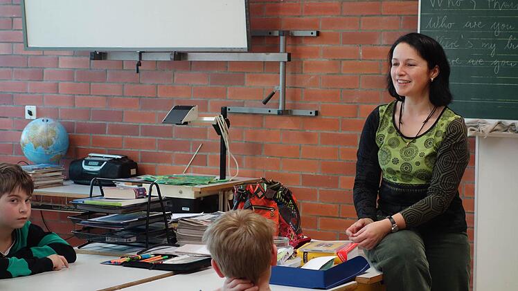 "Klartext!" mit BR-Redakteurin Dagmar Besand in der Mittelschule Marktleugast  Foto: Siegfried Sesselmann