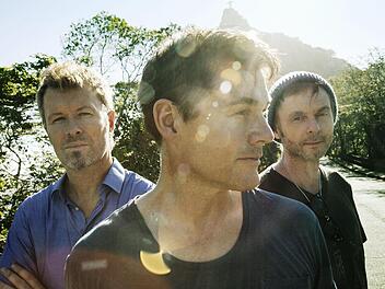 Magne Furuholmen, Morten Harket und Pal Waaktaar-Savoy (von links) gastieren auf ihrer Sommer-Tour 2018 am 22. August in Coburg. Foto: Just Loomis