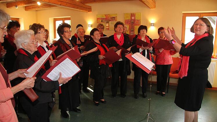 Unter der Leitung von Gudrun Dunkel musizierte der Kirchenchor zuerst beim Gottesdienst und anschließend beim geselligen Teil der Jubiläumsveranstaltung. Foto: Sonny Adam