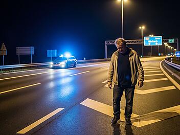 Fußgänger läuft betrunken über A3 in Unterfranken