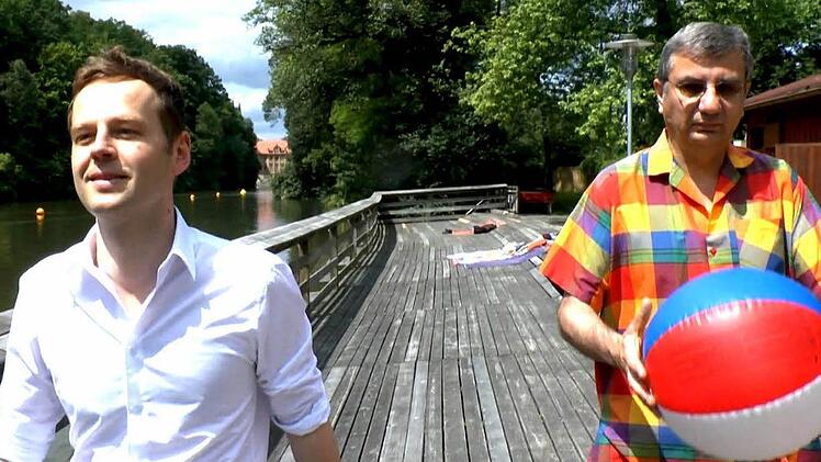 Juli: Videoblog von Görtler und Hägele - Buchtipps für den Strand im Hainbad Bamberg. Foto: Christian Bauriedel
