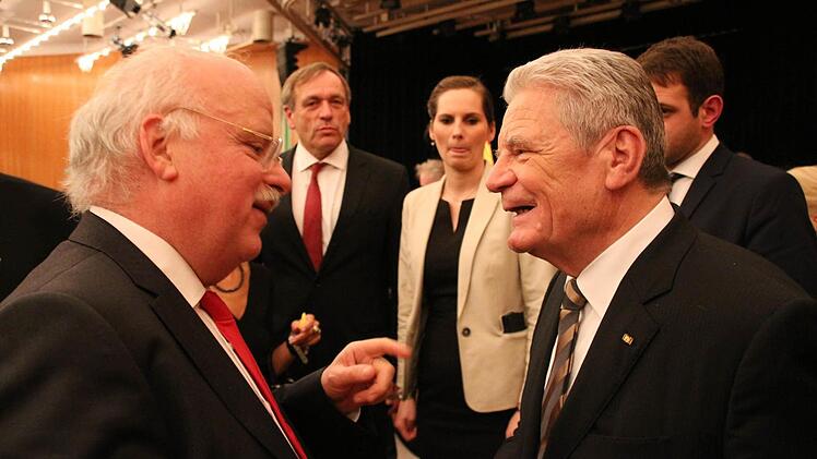 Auch Thomas Kaeser, Unternehmer und Vorsitzender des VBM, hatte Gelegenheit zu einem Gespräch mit dem Präsidenten.