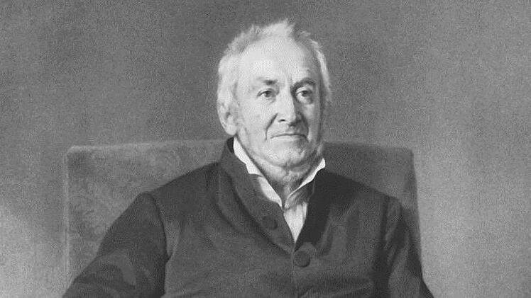 Ernst Moritz Arndt. Lithographie von Carl Wildt nach einem Gemälde von Julius Roeting aus dem Jahre 1855 Repro: Reinhard Löwisch