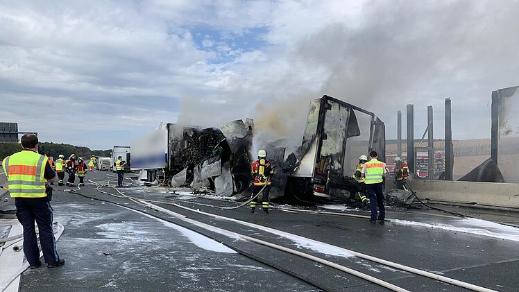 Die A3 ist am Mittwoch wegen eines Verkehrsunfalls mit zwei Lastwagen zwischen Marktheidenfeld und Rohrbrunn komplett gesperrt.