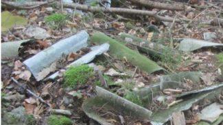 Ziegel und Dachplatten wurden unachtsam neben den Wegen entsorgt. Johannes Schlereth