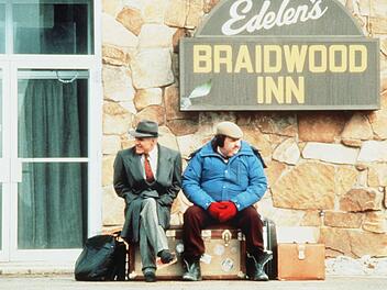 Ein Ticket für zwei Werden Neal Page (Steve Martin, links) und Del Griffith (John Candy, rechts) jemals an ihrem Ziel ankommen?