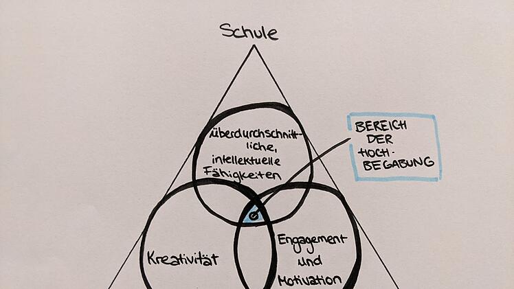 Das Drei-Ringe-Modell nach Renzulli kann helfen, die Entstehung einer Hochbegabung nachzuvollziehen.