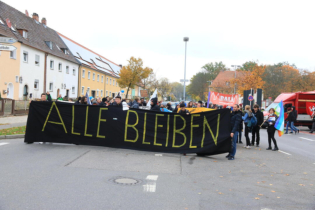 Linke Demo gegen Balkanzentrum Bamberg