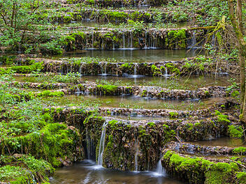 Lillachtal Sinterstufen Wei&szlig;enohe Wanderung Franken Fr&auml;nkische Schweiz Kalktuff Naturwunder Geotop Fr&uuml;hling Wandern Bayern Naturdenkmal Bachbett Kaskaden Moos Naturschutz Ausflug Sehensw&uuml;rdigkeit Landkreis Forchheim Wanderweg Natur Wasserfall geologisch Oberfranken Wandertipp Fr&uuml;hjahr Naturerlebnis Teufelsgraben Lillachquelle
