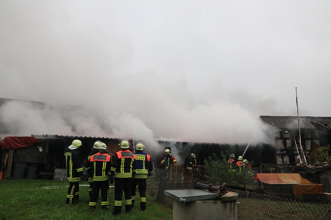 Werkstatt im Gemeindegebiet Scheßlitz geht in Flammen auf