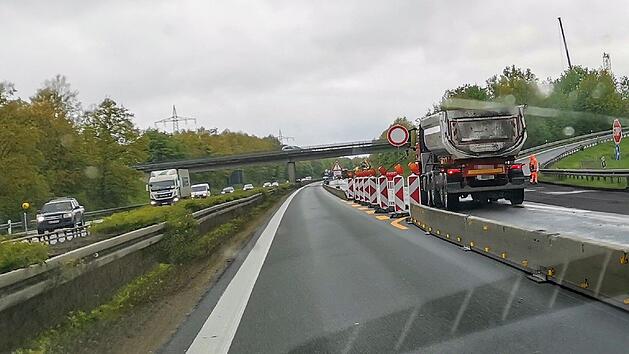 Autobahn, A73, Baustelle, Sperrung