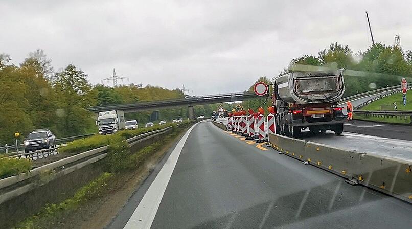 Autobahn, A73, Baustelle, Sperrung