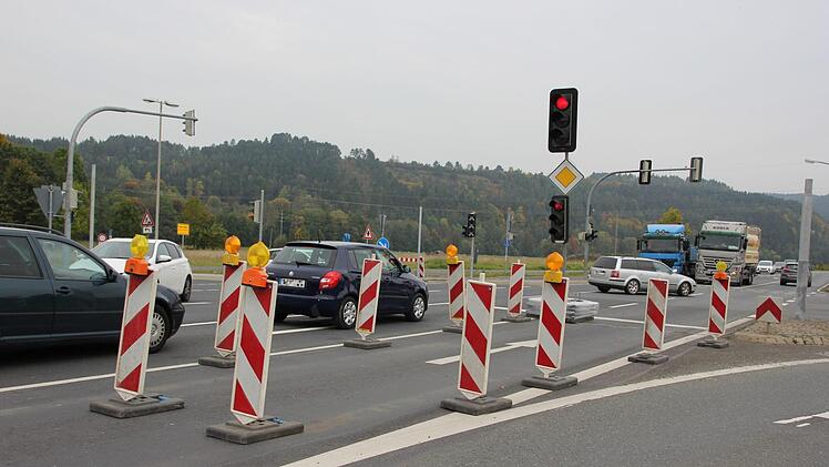 An der Ampel beim Gries wird gearbeitet. Foto: Franziska Rieger