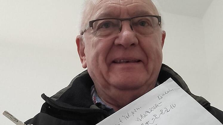 Das eine führte zum anderen,  Schlüssel, Kuvert,  Gerhard Hertel. Nun hat  Gerhard Hertel endlich die junge Frau wiedergefunden, die ihm den verlorenen Autoschlüssel zurückbrachte. an