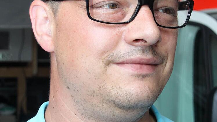 Kai Ramming, Kreisbereitschaftsleiter des BRK: "Unsere Leute machen Urlaub. Oder Doppelschicht: tagsüber arbeiten, abends Bierfest." Foto: Stephan Tiroch