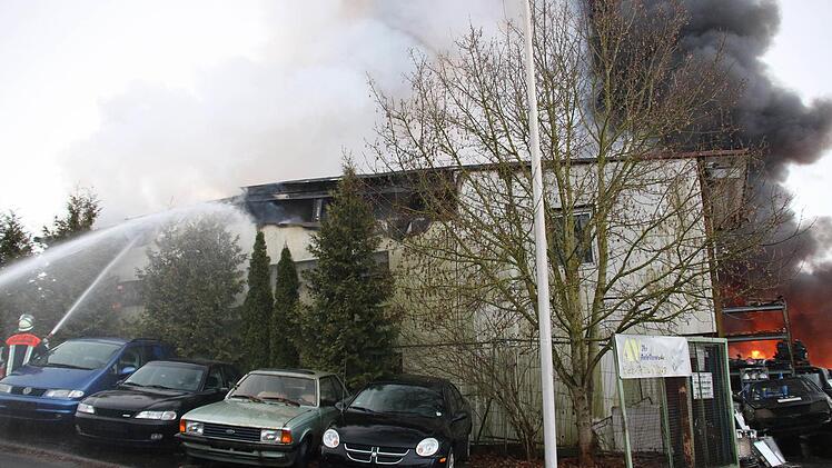 Großbrand in Maßbach. Foto: Dieter Britz