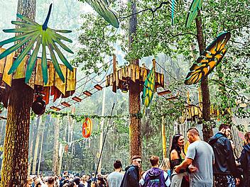 Mit drei B&uuml;hnen im Wald gibt es jede Menge schattige Orte zum Feiern.Nicolai Semrau/Open Beatz