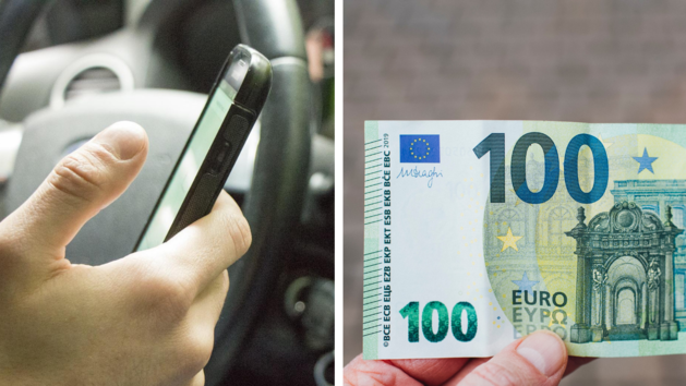"&Uuml;berwachung Handyverbot": Wer mit Handy am Steuer &uuml;berf&uuml;hrt wird, muss ein Bu&szlig;geld von 100 Euro bezahlen