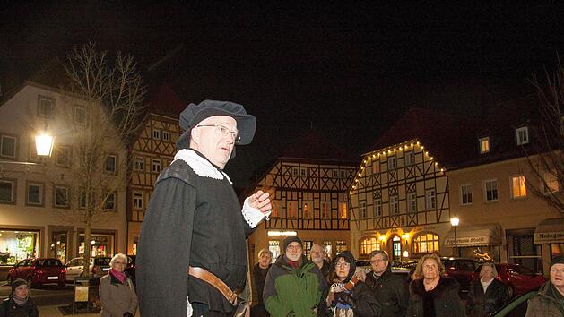 M&uuml;nnerstadts Nachtw&auml;chter Rainer Kirch soll beim Imagefilm zum Stadtjubil&auml;um mitwirken. Schauspieler werden historische Pers&ouml;nlichkeiten darstellen. Foto: Archiv/Oliver Schikora