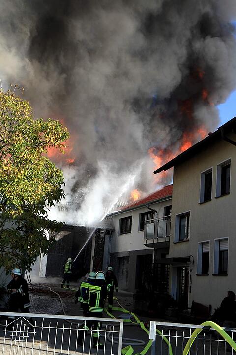 Brand in Schweinestall in Herzogenaurach