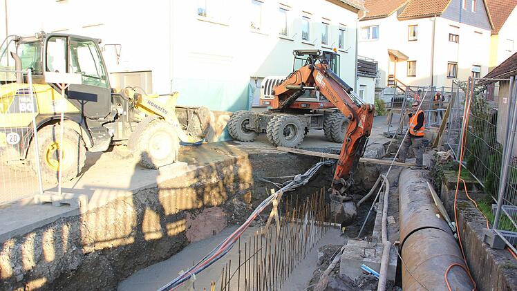 Während der Bauarbeiten am Zeyernbach Foto: Friedwald Schedel
