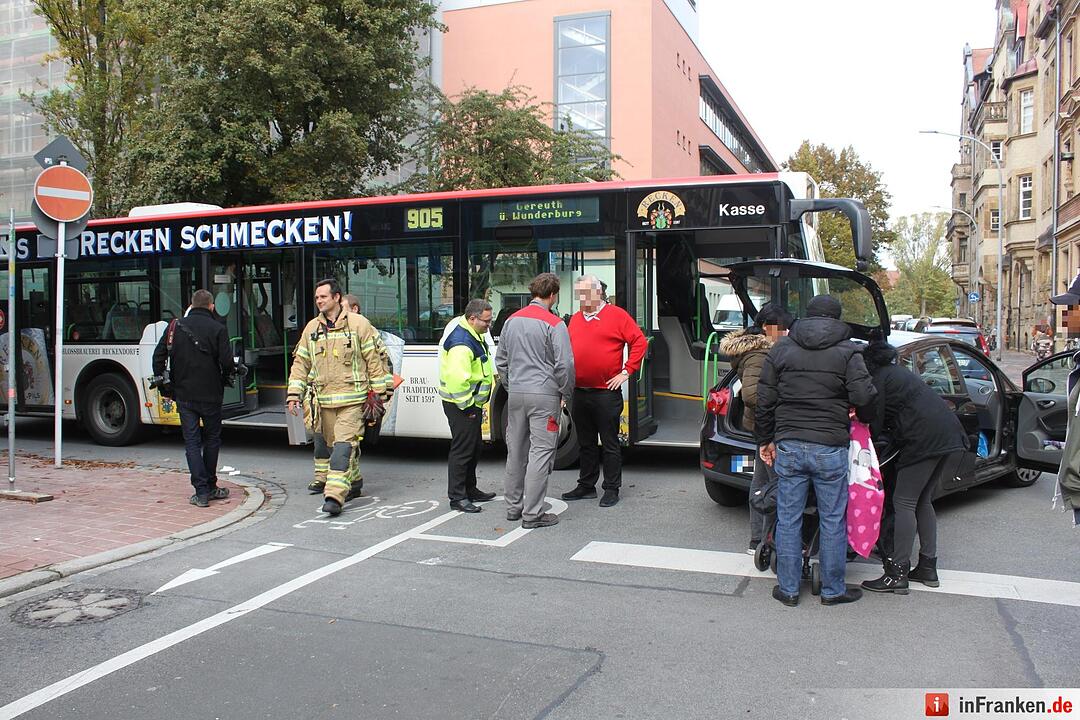 Unfall mit Linienbus in Bamberg