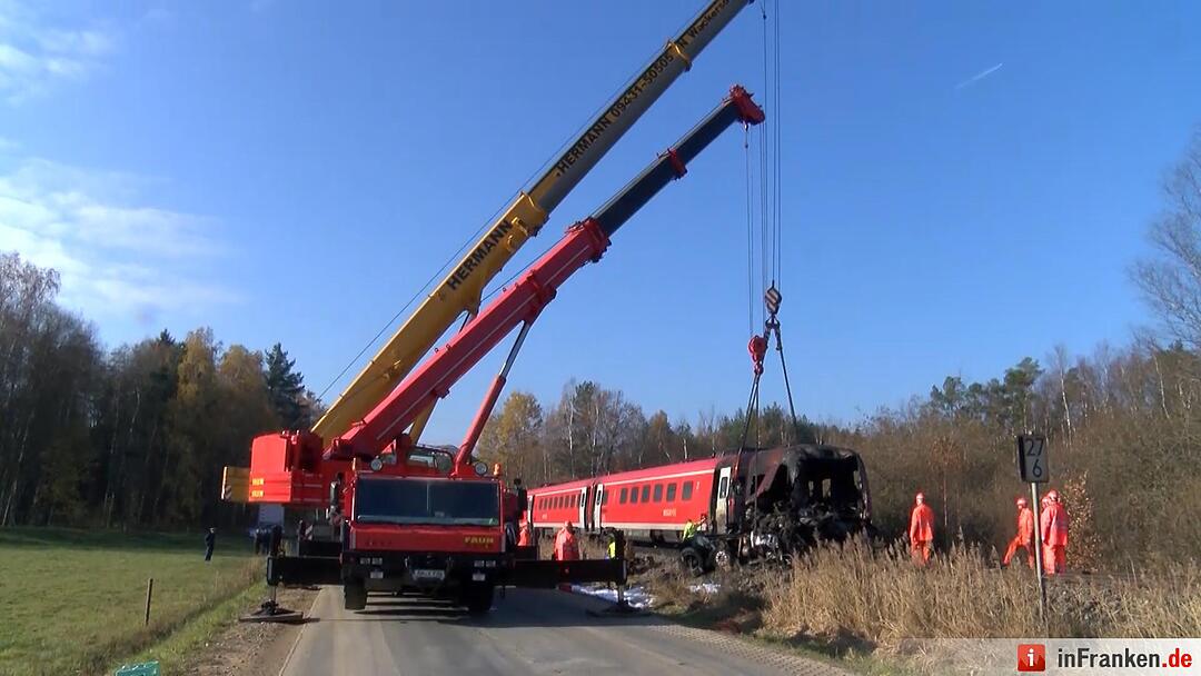 Bergung nach Zugunglück in Freihung